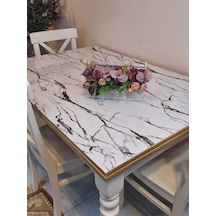 Kalın Pvc Masa Koruyucu 1.2 Mm Mika Örtü, 80 Cm En, Mermer Desen 32pvc-mrm10 Çok Renkli