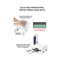 Protez Tırnak Cihaz Seti Strong B135 Freze Cihazı & 3 Fanlı Tırnak Toz Toplama Cihazı