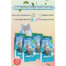 4 X 10l Bebek Pudralı Kedi Kumu Ekonomik Paket