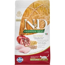 N&d Düşük Tahıllı Tavuklu Narlı Kısırlaştırılmış Kedi Maması 1,5 Kg