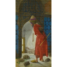 Osman Hamdi Bey Kaplumbağa Terbiyecisi Poster Duvar Kağıdı Renkli