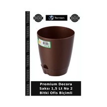 Premium Decora Saksı 1,5 Lt No 2 Bitki Ofis Biçimli