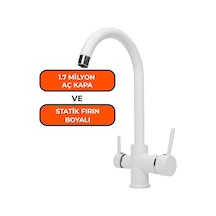 Aquames - Su Arıtma İçin Kuğu modeli Beyaz 3 Yollu Musluk