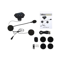 Geeksen Kask Telsizi Motosiklet Kaskı Kablosuz Bluetooth Kulaklık Eller Serbest Telefon Görüşmesi Kask İnterkom Müzik Çalar