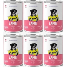 King Et Parçacıklı Kuzu Etli Yavru Köpek Konserve 400 Gr 6 Adet