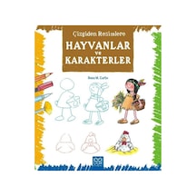 Çizgiden Resimlere Hayvanlar ve Karakterler - Rosa M. Curto - 1001 Çiçek