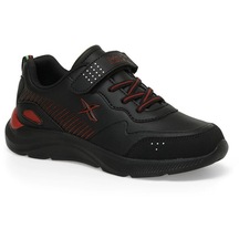 Kinetix Roars Siyah Kırmızı Erkek Çocuk Cırtlı Spor Ayakkabı