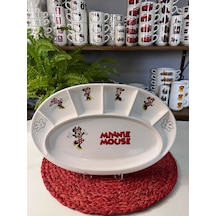 7 Bölmeli Minne Mouse Kahvaltı Tabağı Çok Renkli