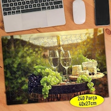 Toskana İtalya Üzüm Şarabı 240 Parça Puzzle Yapboz-101512117