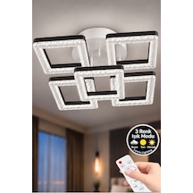 Yakamoz Model 5"li 3 Renk Modu Ledli Modern Tavana Sıfır Salon Mutfak Çocuk Yatak Odası Led Avize Beyaz