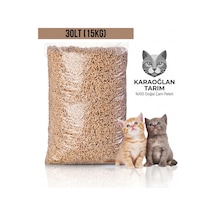 Organik Çam Peleti 15 Kg - Kötü Koku Önleyici, %100 Doğal Kedi Kumu