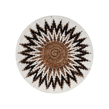 Bohem Hasır Yuvarlak Duvar Dekoru Bambu Ve Makrome İle Yapılan Duvar Süsü 50 Cm X 50 Cm-76