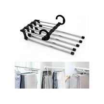 Hareketli Pantolon Askılığı 5 In 1 Çok Amaçlı Askı Eşarp Çanta Askısı 1 Adet Metal Metalik Diğer