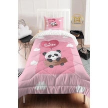 Uçan Panda Pembe Yorgan Seti