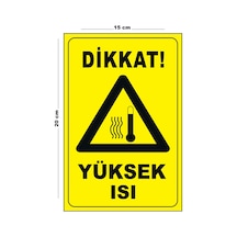 Lucena Metal Yüksek Isı 15 Cm X 20 Cm Uyarı Levhası Yönlendirme Tabelası