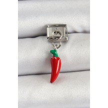 316l Çelik Gümüş Renk Kapya Biber Model Charm - Özel Seri Bzsurn010610