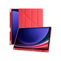 Galaxy X610 Tab S9 Fe Plus 12.4 Kılıf Kalemlikli Mars Tablet Kılıfı - Kırmızı Diğer
