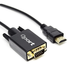 Qport Q-hvg18 Hdmı To Vga Çevirici Kablo 1.8 Mt-46007