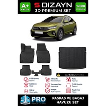 S-dizayn Vw Taigo 3d Pro Havuzlu Paspas Ve Bagaj Havuzu Seti 2'li Set 2020 Üzeri A+ Kalite
