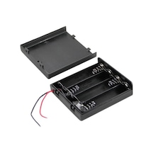 Ic-233f Aa Pil Yuvası 4'lü Kapaklı Switchli