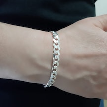 925 Ayar Gümüş Gurmet Model Erkek Bileklik 6.5  Mm