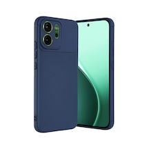 Oppo Reno 14f Kılıf Focus Carbon Desen Silikon Kapak Lacivert