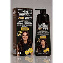 Xi10 Beyaz Kapatıcı Koyu Kestane 3.4 Saç Beyaz Kapatan Hızlı Şampuan Beyaz Saçlar İçin 300 Ml.