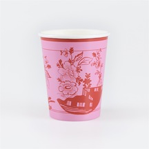 Meri Meri - Pembe Vintage Botanik Bardaklar - 8 Adet