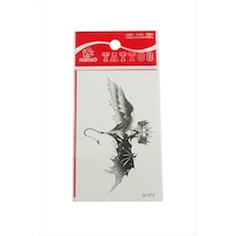 Taç - 61 - Yarasa Tattoo Dövme Sticker - Shopılke - - Beyaz