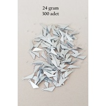 Oya Abiye Bileklik Kolye Pleksi Metalik Plastik Pul Gümüş Renk 24 Gram 300 Adet - Bnc593 Diğer