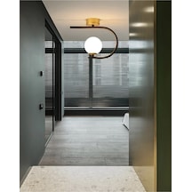 Alina Modern Salon - Mutfak - Yatak Odası Metal Tekli Plafonyer Siyah Tekli Avize Diğer