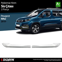 S-dizayn Peugeot Rifter Krom Sis Çıtası 2 Prç 2019-2023