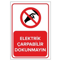Elektrik Çarpabilir Dokunmayın Levhası (470540604)