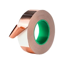 Yapışkanlı Etiket Tek Taraflı Yüksek Sıcaklık Dayanımı Trafo İçin İletken Koruyucu Bakır Folyo Bant 4