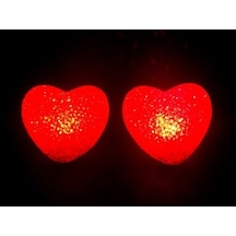 Led Işıklı Kırmızı Kalp Gece Lambası Diğer
