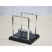 Denge Balans Newton Beşiği - 7,5x8,5 Cm Metal Masaüstü Stres Giderici Aksesuar
