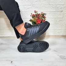 Bestof 074 Siyah-siyah Sneaker Düz Taban Hafif Rahat Spor Çift Ayakkabısı 001