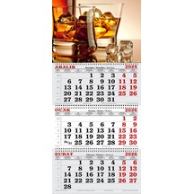 2026 Yılı Gemici Takvimi- Viski Bardakları Ve Buzlar