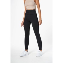 Nano Feat Düz Sporcu Tayt-siyah Siyah