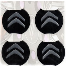 Jant Göbeği Arma Citroen Alüminyum 60Mm. 4'Lü Set Siyah