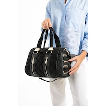Just Polo Kadın Günlük Kullanıma Uygun Ayarlanabilir Askılı Büyük Boy Lüks El & Omuz Çantası Shoulder Bag Siyah