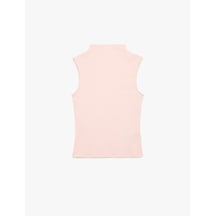 Koton Slim Fit Pamuklu Kolsuz Dik Yaka Bluz Pembe 6sak10104ek Gül