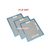 Arçelik Uyumlu Davlumbaz Alüminyum Filtre 27,5x33,5 Cm - 3'lü Set