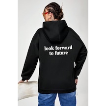 Mr. Everyting Baskılı Oversize Sweatshirt Siyah