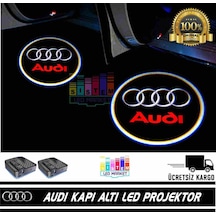 Audi Araçlar İçin Pilli Kapı Altı Led Logo Yapıştırmalı