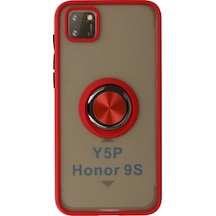 Flzdgnkr Newface Huawei Y5p Kılıf Montreal Yüzüklü Silikon Kapak - Kırmızı