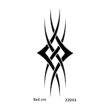 Airbrush Tattoo Tribal Geçişler Yapışkanlı Stencil Süsleme Ve Boyama Kalıbı