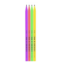Kurşun Kalem 4 Renk Üçgen Neon 1 Paket Silka Tetra Neon Üçgen Kurşun Kalem Genel