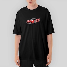 Asphalt 9 Legends Red Car Oversize Siyah Tişört Siyah