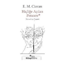 Hiçliğe Açılan Pencere - Emil Michel Cioran - Sel Yayıncılık